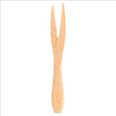 MINI FOURCHETTES 9 CM BAMBOU (50 UNITÉS)
