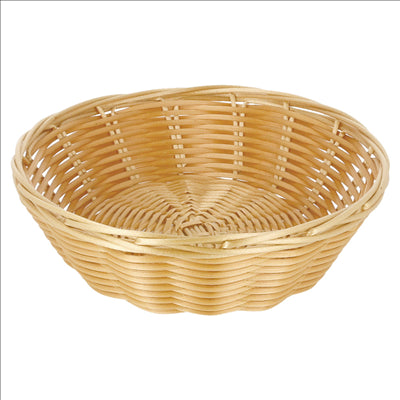 CORBEILLES SIMILAIRES OSIER RONDES Ø 18x5 CM NATUREL PP (12 UNITÉS)
