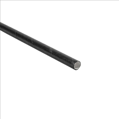 PAILLES DROITES SOUS SACHETS BLANCS 'PAPER' Ø0,60x20 CM NOIR PAPIER (3000 UNITÉS)