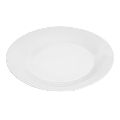 ASSIETTES PLATES Ø 23 CM BLANC PORCELAINE (36 UNITÉS)