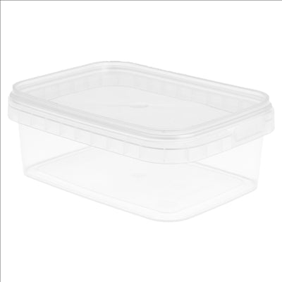 RÉCIPIENTS INVIOLABLES + COUVERCLES 270 ML 12x8,8x4,2 CM TRANSPARENT PP (420 UNITÉS)