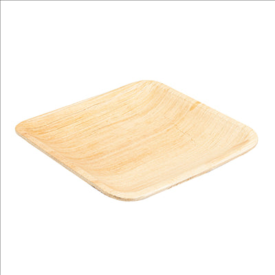 ASSIETTES CARRÉES 'ARECA' 15x15x1,5 CM NATUREL ARECA (200 UNITÉS)