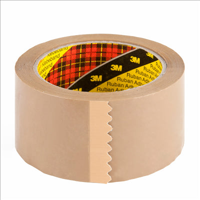 ROULEAU RUBAN ADHÉSIF 66 M x 5 CM MARRON PP (6 UNITÉS)