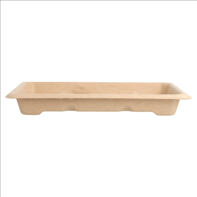BOÎTES SUSHI 'BIONIC' 16,5x11,5x1,5 CM NATUREL BAGASSE (1000 UNITÉS)