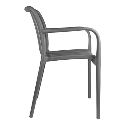 CHAISE EMPILABLE 'SUPRA-TEK' 52x52x81 CM GRIS PP (4 UNITÉS)