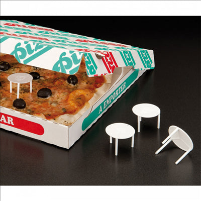 PETITES TABLES PIZZA Ø 4,5x3 CM BLANC PP (2000 UNITÉS)