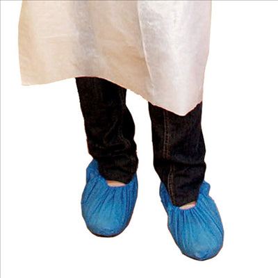 COUVRE CHAUSSURES ÉLASTIQUES 40µ 34x14 CM BLEU MARINE LDPE (100 UNITÉS)