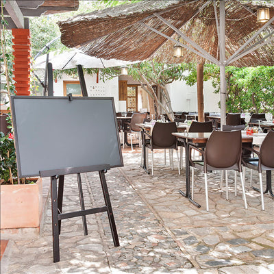 CHEVALET + ARDOISE 60x148 CM NOIR BOIS (1 UNITÉ)