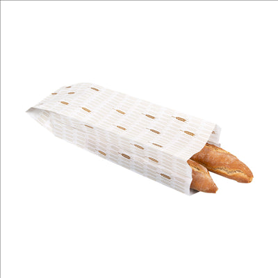 SACHETS BOULANGERIE 'CERES' 33 G/M2 14+9x46 CM BLANC CELLULOSE (500 UNITÉS)