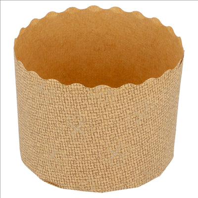 MOULES CUISSON PANETTONE 135 G/M2 Ø 6x4,5 CM MARRON CELLULOSE (2000 UNITÉS)