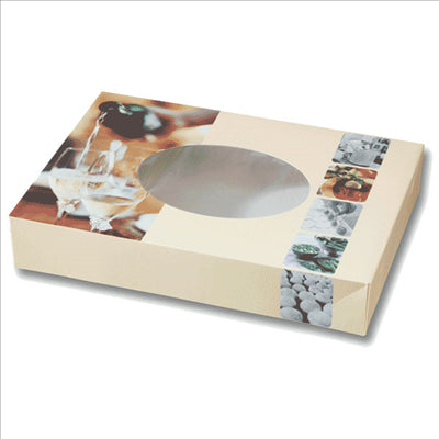 50 U. CARTONS AUTOMONTABLES TRAITEUR AVEC FENÊTRE 325 G/M2 46,5x32x8 CM QUADRICHROMIE CARTON (50 UNITÉS)