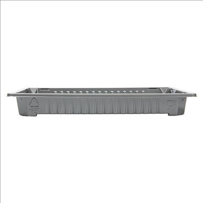 RÉCIPIENTS POUR "SUSHI" 244 ML 16,6x11,5x2 CM ARGENTE RPET (312 UNITÉS)