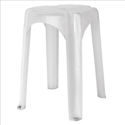 TABOURET SALLE DE BAINS Ø 32x44 CM BLANC PP (1 UNITÉ)