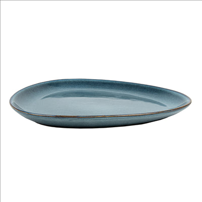 ASSIETTES TRIANGULAIRES 'AKALA' Ø27,5x25x2,5 CM BLEU STONEWARE (6 UNITÉS)