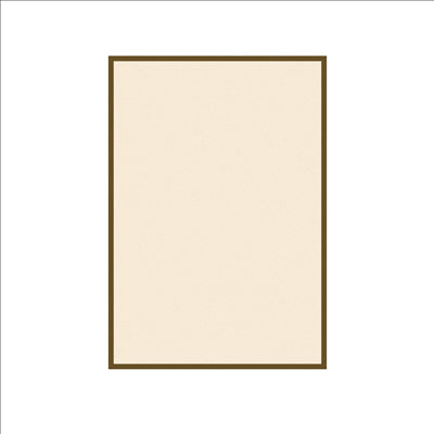BRISTOLS POUR PORTE-MENUS - LISERÉ MARRON 130 G/M2 15,3x21 CM IVOIRE CARTON (100 UNITÉS)