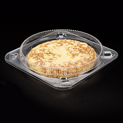 RÉCIPIENTS TARTES ET OMELETTES Ø 20x4CM TRANSPARENT APET (280 UNITÉS)