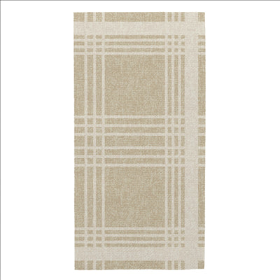 SERVIETTES PLIAGE 1/8 'X-SOFT' 'MADRAS I' 65 G/M2 40x40 CM KAKI AIRLAID (700 UNITÉS)