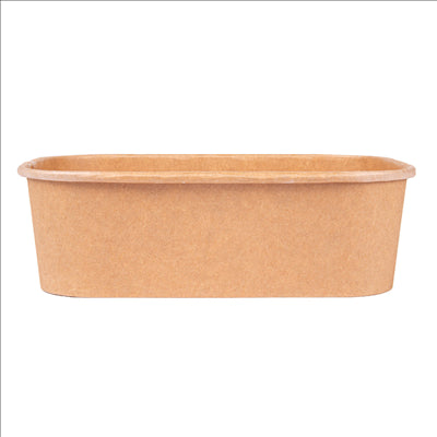 RÉCIPIENTS RECTANGULAIRES 500 ML 320 + 30 PE G/M2 17,3x12,3x4,1 CM NATUREL KRAFT (300 UNITÉS)