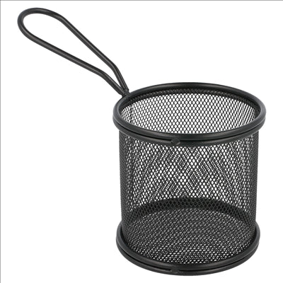 MINI FRITEUSES RONDES 'ARTINOX' Ø 9x8 CM NOIR ACIER (6 UNITÉS)