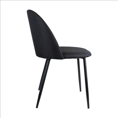 CHAISE 'SUPRA-TEK' 52x50x78 CM NOIR POLYESTER (4 UNITÉS)