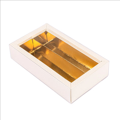 BOÎTES CHOCOLATS 14,5x7,5x3,5 CM BLANC CARTON (50 UNITÉS)