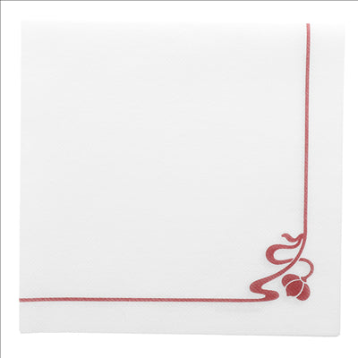 SERVIETTES "ROSE" 45 G/M2 40x40 CM BLANC AIRLAID (700 UNITÉS)