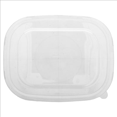 COUVERCLES BAS POUR RÉFÉRENCES 221.44-221.45 'BIONIC' 23,5x18,5x1,1 CM TRANSPARENT PET (300 UNITÉS)