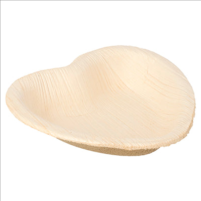 ASSIETTES "COEUR" 'ARECA' 10x10x1,5 CM NATUREL ARECA (200 UNITÉS)