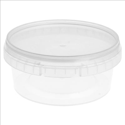 RÉCIPIENTS INVIOLABLES + COUVERCLES 300 ML Ø 11,8x5 CM TRANSPARENT PP (240 UNITÉS)