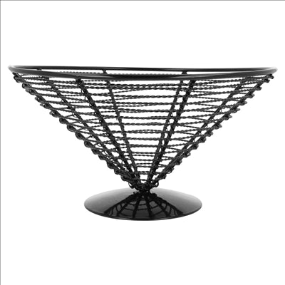 BASKET Ø 23x12,5 CM NOIR ACIER (6 UNITÉ)