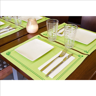 SETS DE TABLE 48 G/M2 31x43 CM VERT ANIS CELLULOSE (2000 UNITÉS)
