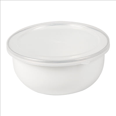 BOLS AVEC COUVERCLE 'ENAMELWARE' 700 ML Ø 14x6,1 CM BLANC ACIER ÉMAILLÉ (6 UNITÉS)