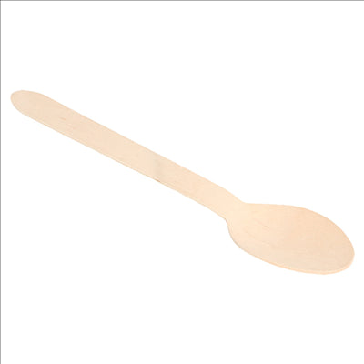 CUILLÈRES 'MAKAN' 15,8 CM NATUREL BOIS (100 UNITÉS)