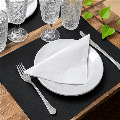 SERVIETTES ECOLABEL 2 PLIS 18 G/M2 33x33 CM BLANC OUATE (2400 UNITÉS)