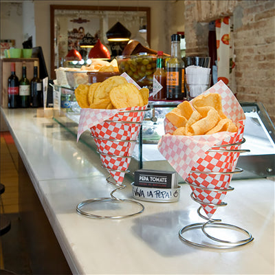 BASKETS 'ARTINOX' Ø 10x18 CM CHROME ACIER (6 UNITÉS)