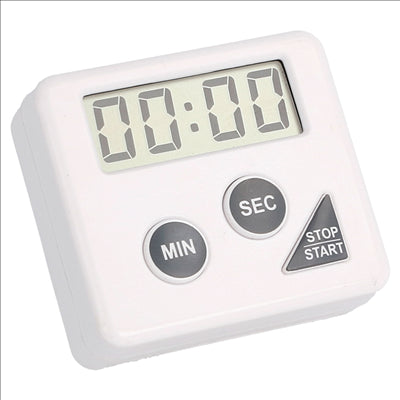 TEMPORISATEUR ÉLECTRIQUE 60' 6x5,5x2 CM BLANC PLASTIQUE (1 UNITÉ)