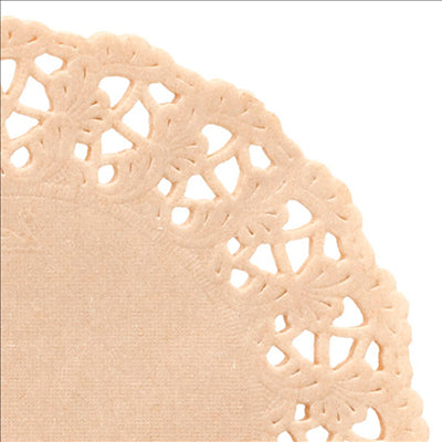 DENTELLES RONDES AJOURÉES 40 G/M2 Ø 9 CM NATUREL KRAFT (250 UNITÉS)