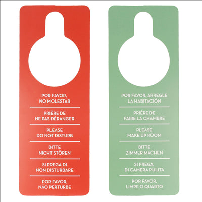 PANNEAUX "NE PAS DÉRANGER" 350 G/M2 8x28 CM ROUGE CARTON (100 UNITÉS)