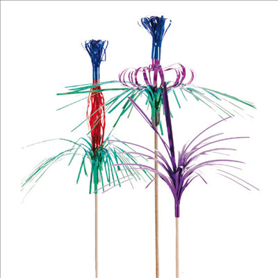 DÉCORS POUR GLACES "MÉTALISÉS" 18/22 (h) CM ASSORTI BOIS (144 UNITÉS)