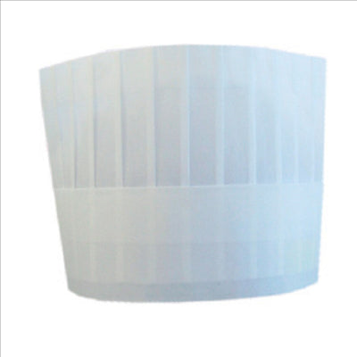 TOQUES AJUSTABLES CLASSIQUES 18 CM BLANC AIRLAID (10 UNITÉS)