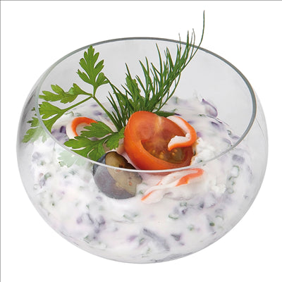 RÉCIPIENTS INJECTÉS "SPHERE" 150 ML 6,3x5 CM TRANSPARENT APET (100 UNITÉS)