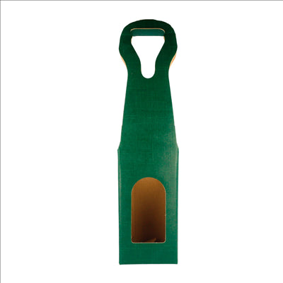 100 U. BOITE 1 BOUTEILLE 9x9x41 CM VERT CARTON (100 UNITÉS)