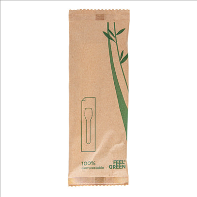 PETITES CUILLÈRES À GLACES EN SACHET 10 CM BLANC CPLA (500 UNITÉS)