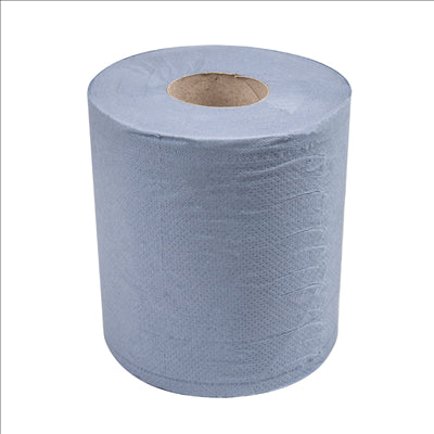 ESSUIE-MAINS "MAXI BARRIL" ECOLABEL 2 PLIS - 365 FEUILLES 20 G/M2 Ø 20x21,6 CM BLEU OUATE (6 UNITÉS)