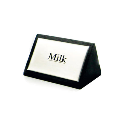 AFFICHAGES "MILK" 7,5x4,5 CM NOIR BOIS (1 UNITÉ)