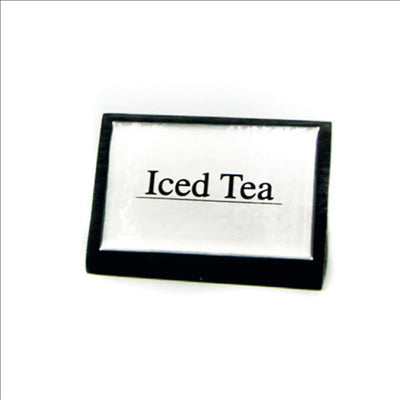 AFFICHAGES "ICED TEA" 7,5x4,5 CM NOIR BOIS (1 UNITÉ)