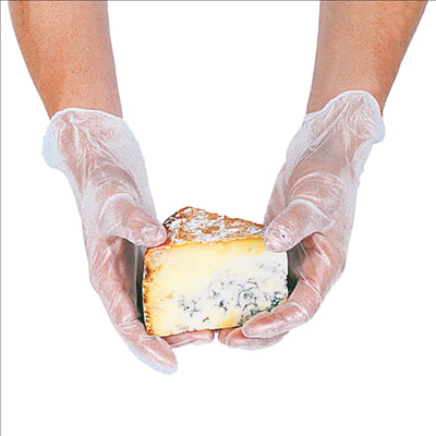 GANTS AVEC TALC SIZE: M TRANSLUCIDE PVC (100 UNITÉS)