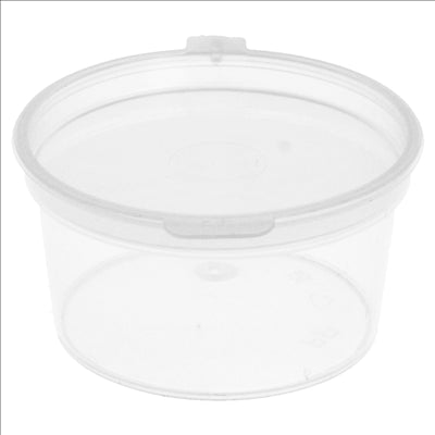 PETITS POTS + COUVERCLE INCLUS 30 ML Ø5/4x2.7 CM TRANSPARENT PP (1000 UNITÉS)