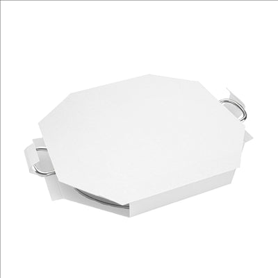 BOÎTE POUR PAELLAS  360 G/M2 50,5x50,5x5 CM BLANC CARTON (100 UNITÉS)