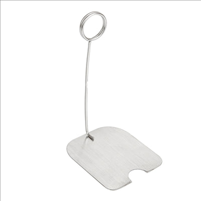 SUPPORTS POUR ÉTIQUETTES DE BUFFET 8,5x7x20 CM ARGENTE INOX (25 UNITÉS)